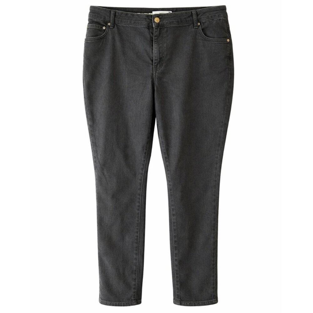 Woman Within Size 18W Black Stretch Pants Blend Mid-Rise Straight Leg